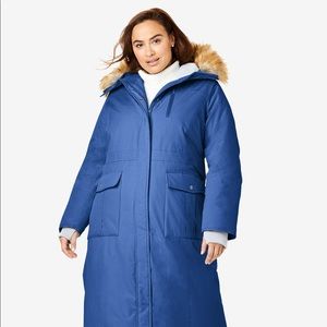 ☃️❄️WOMAN WITHIN DOWN ARCTIC PARKA NWOT BLUE SZ 2X